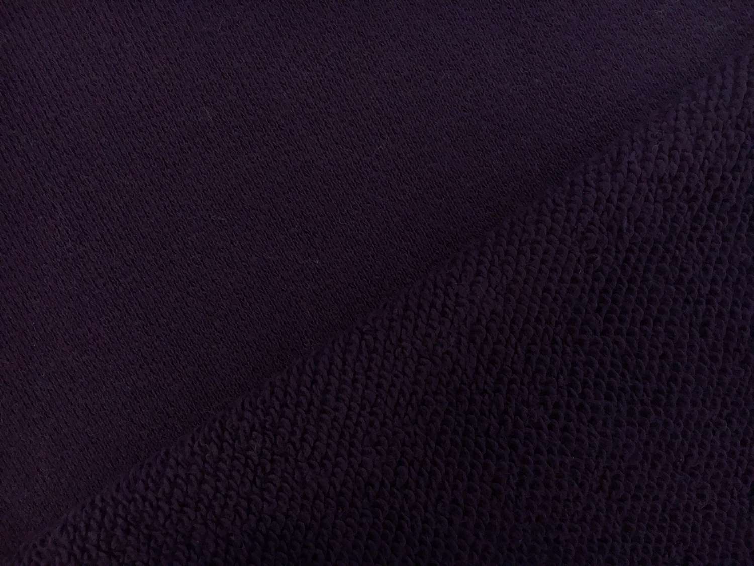 Large Loop Cotton French Terry Knit in Plum