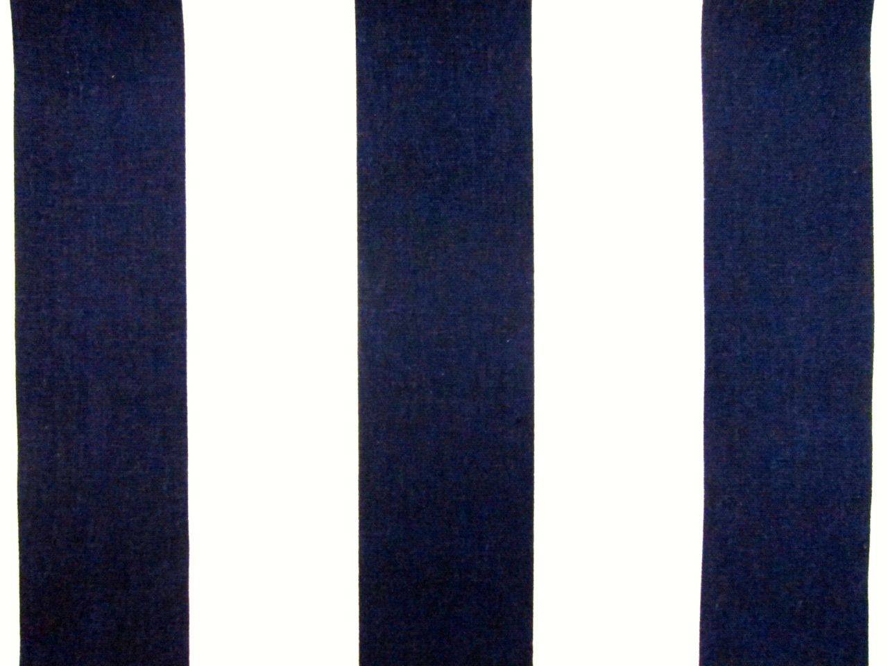 Cotton Canvas 3" Stripe In Navy And White0