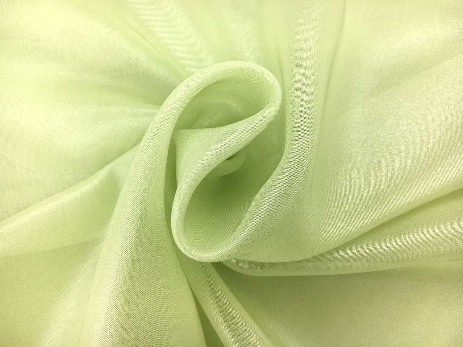 Microfiber Silver Metallic Chiffon in Light Green