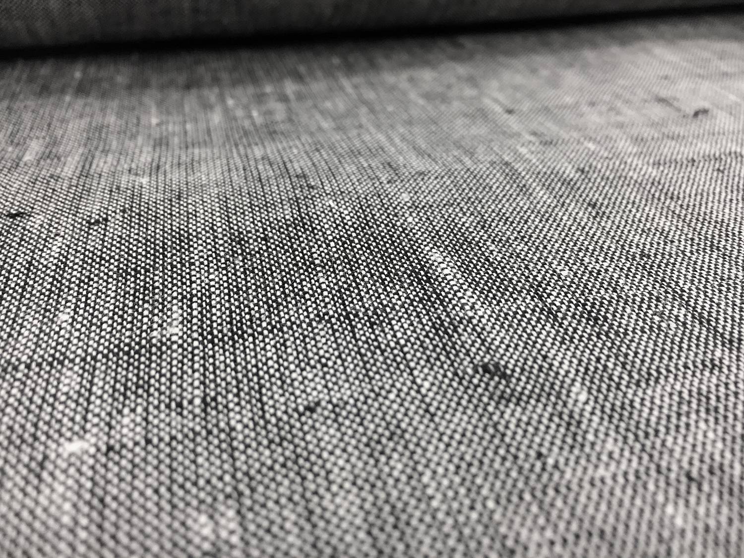 Two Toned Lightweight Linen in Black White0