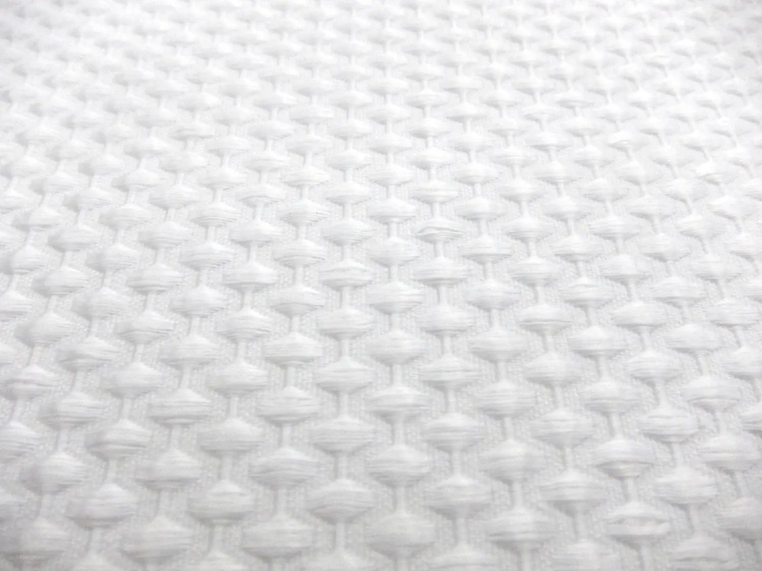 Stretch Cotton Poly Blend Pique in White0