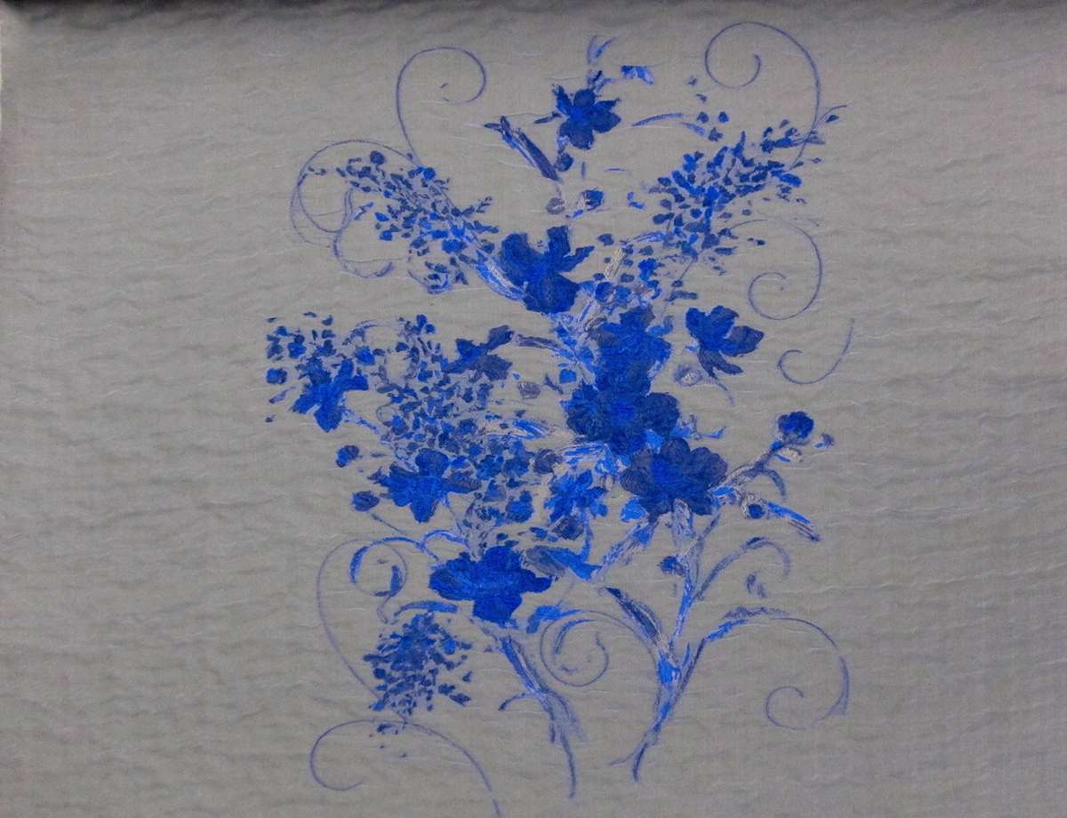 Silk Blend Metallic Fil Coupé Organza Cloqué Panel0