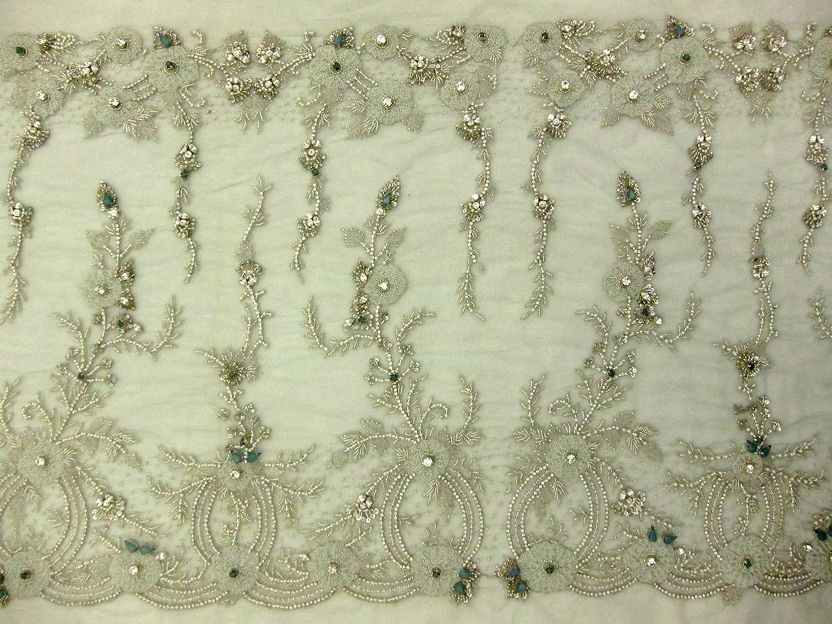Beaded and Embroidered Tulle0