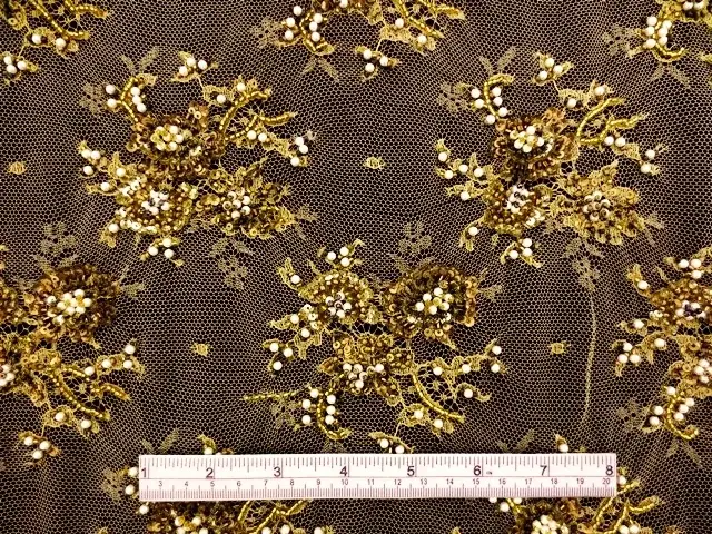 Beaded Metallic Chantilly Lace1