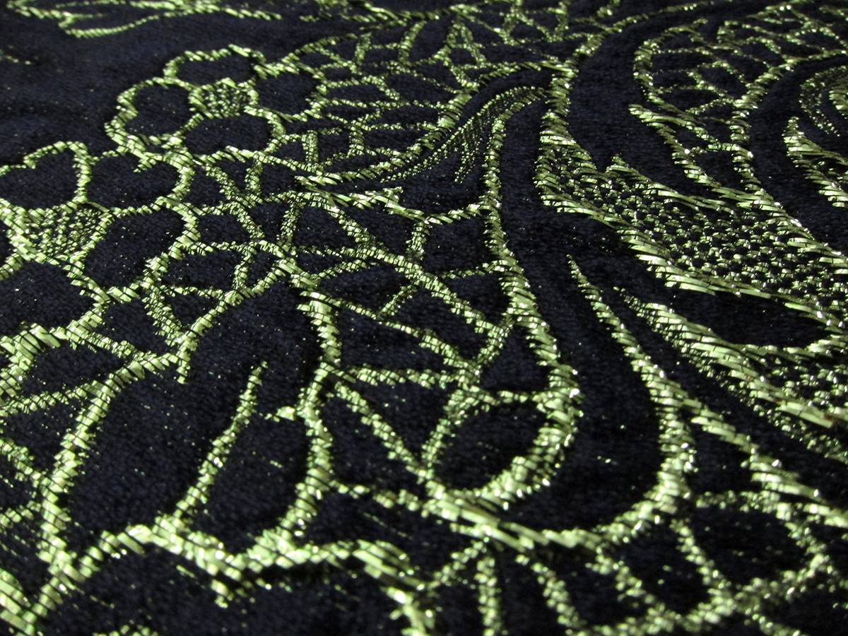 Metallic Silk Blend Organza Cloqué1