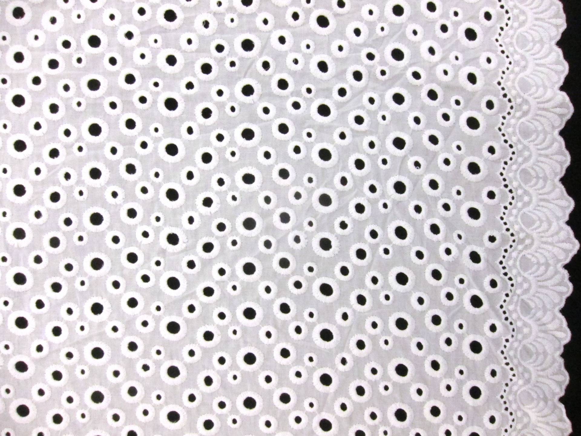 Cotton Eyelet in White0