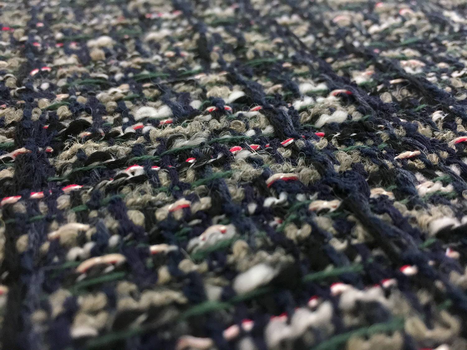 Lesage Cotton Blend Tweed in Navy and Multi1