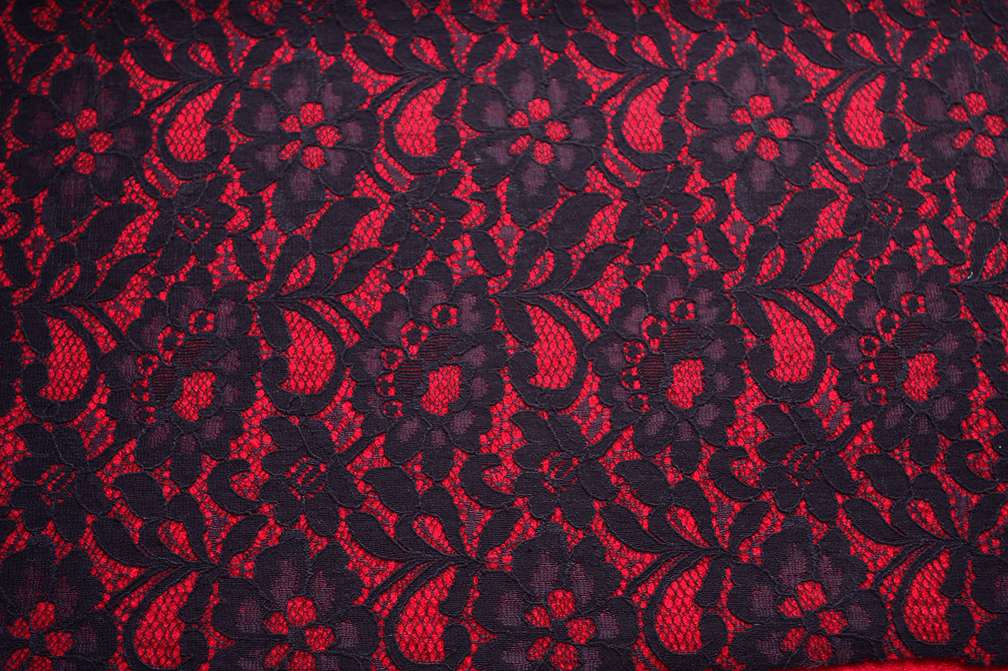 Fused Lace on Boiled Wool Blend0