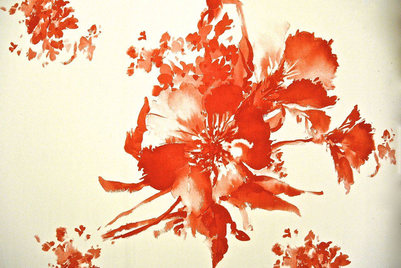 Printed Double Face Silk Satin Panel0