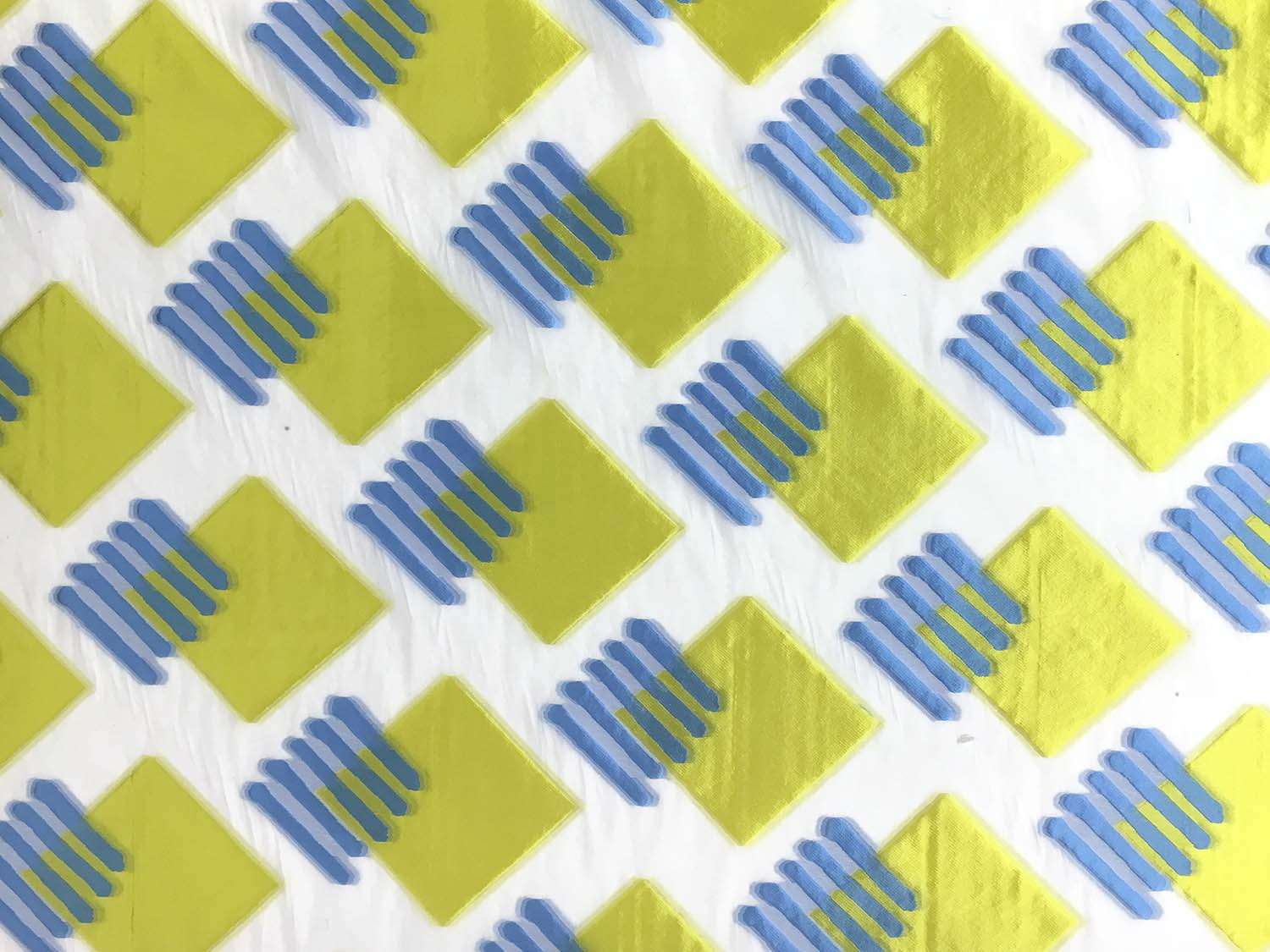 Fil Coupé Organza with Geometric Shapes0