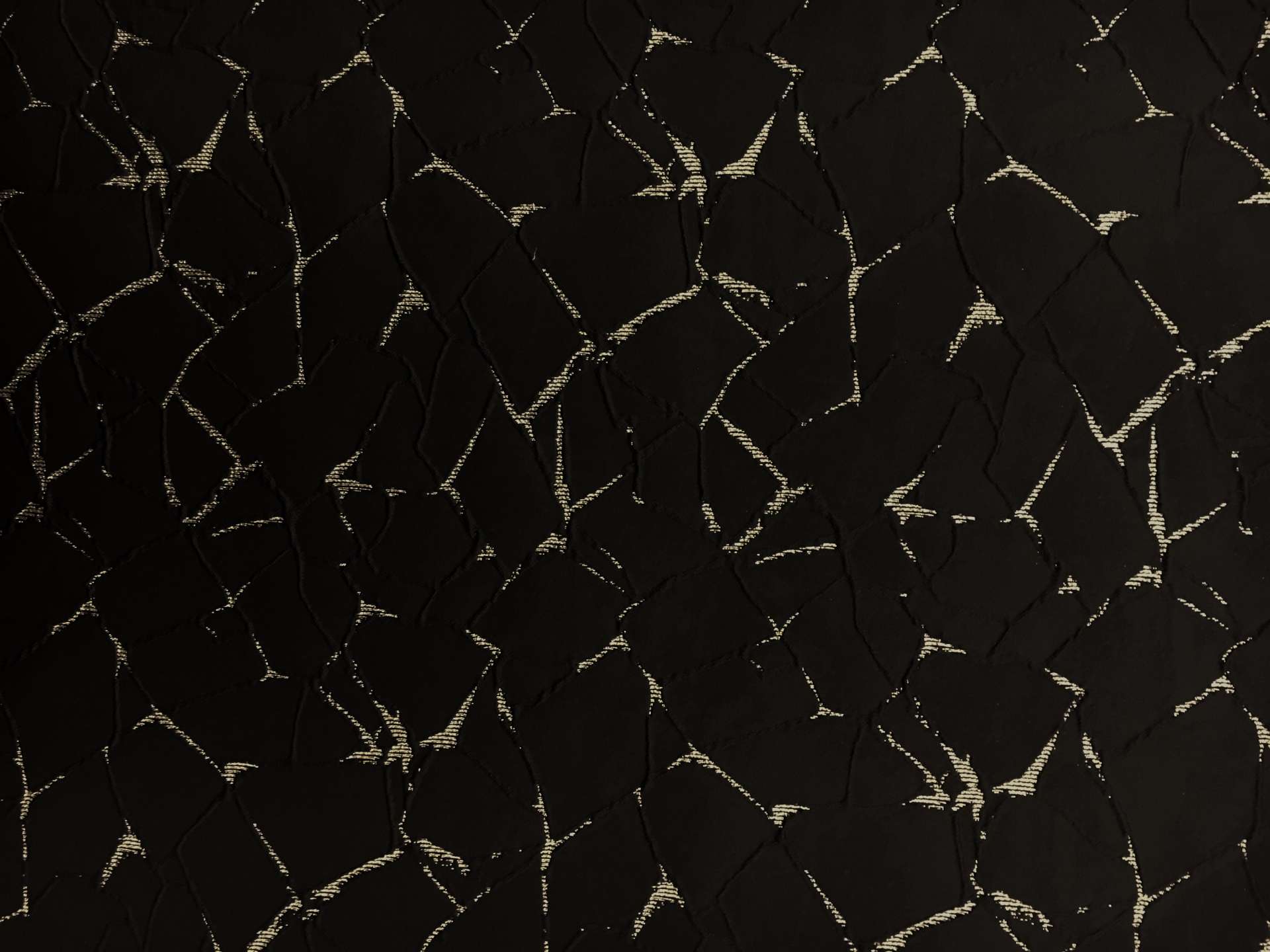 Silk and Polyester Blend Metallic Cloqué Brocade with Cracked Texture0