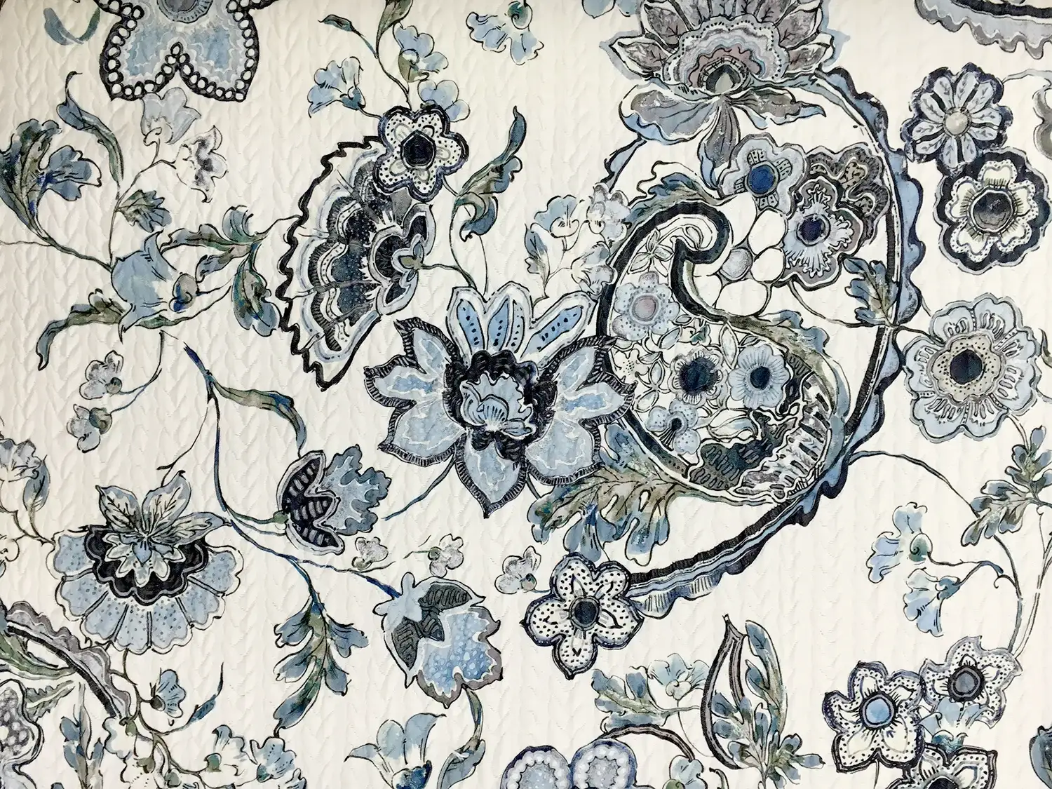 Nylon and Silk Blend Textured and Printed Brocade0