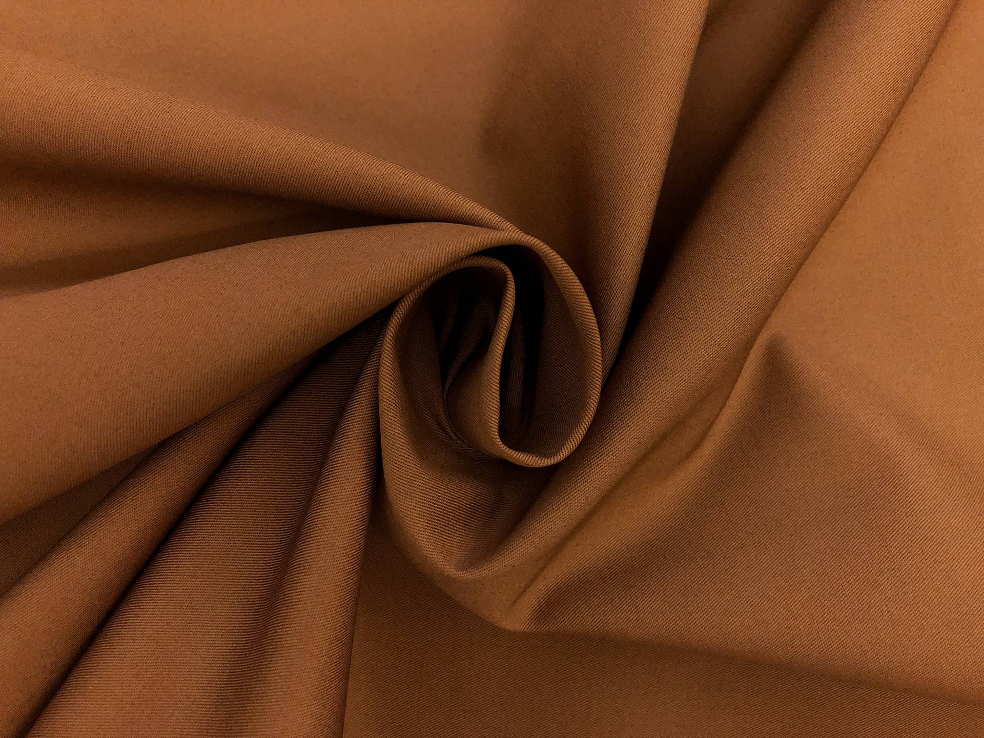 Combed Cotton Fineline Twill in Walnut1
