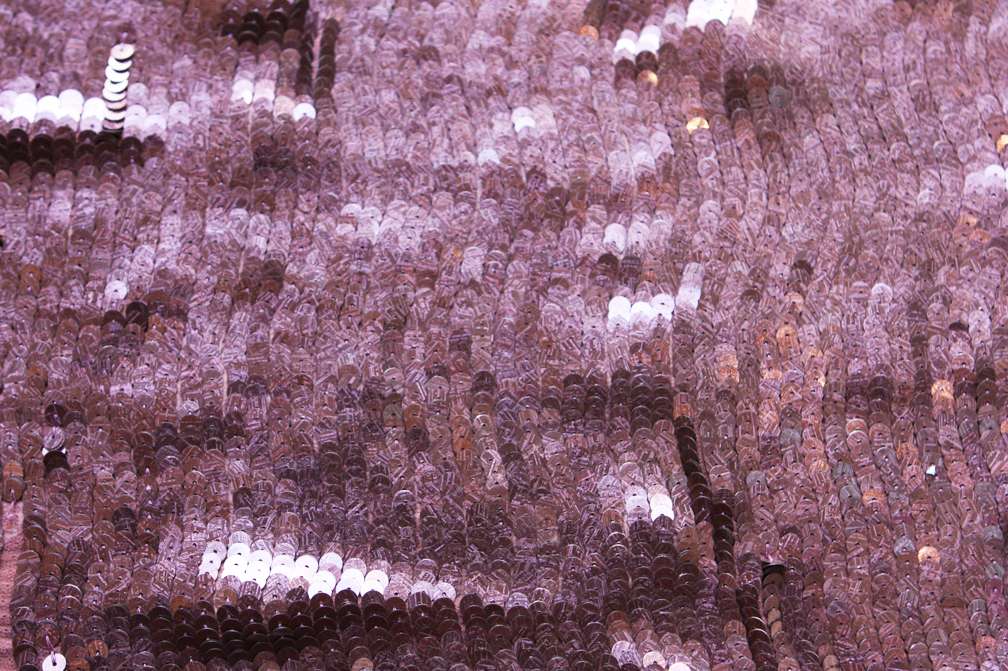 Sequins on Silk Chiffon0