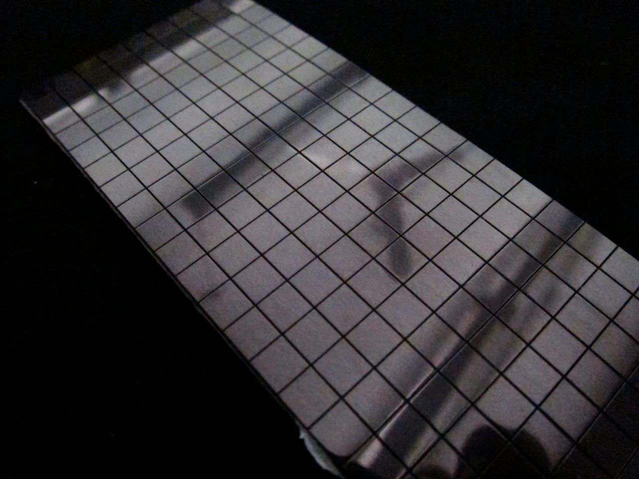 Adhesive Mirror Ball Tile Panel in Gunmetal