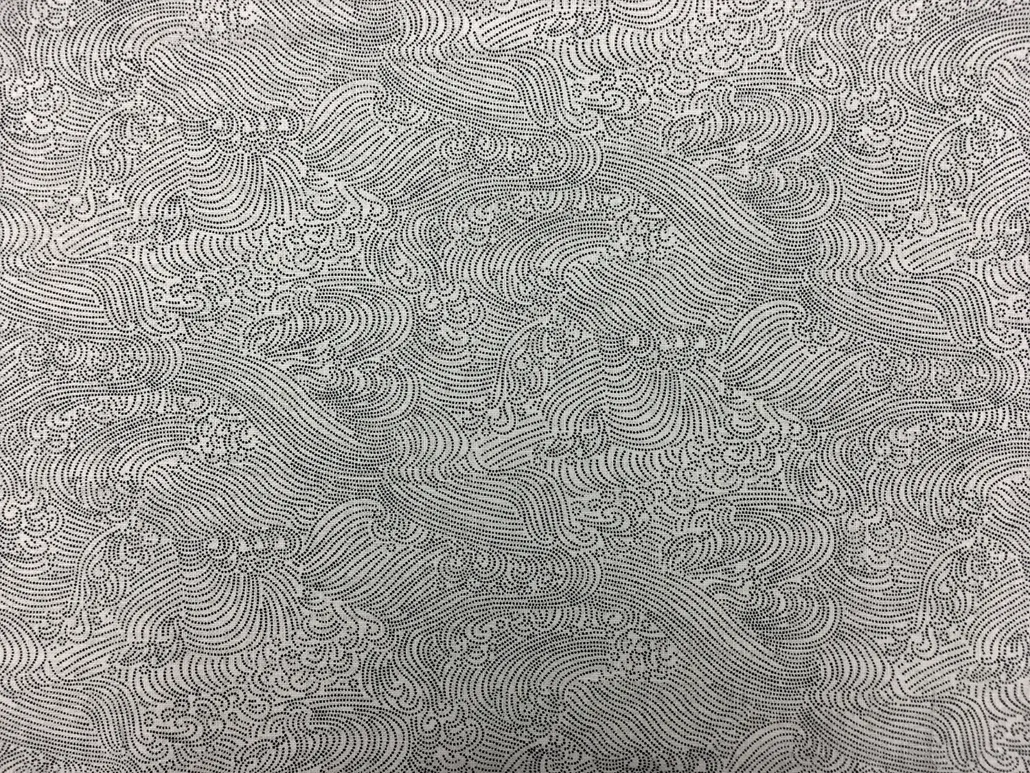 Japanese Cotton With Stippling Waves Print0