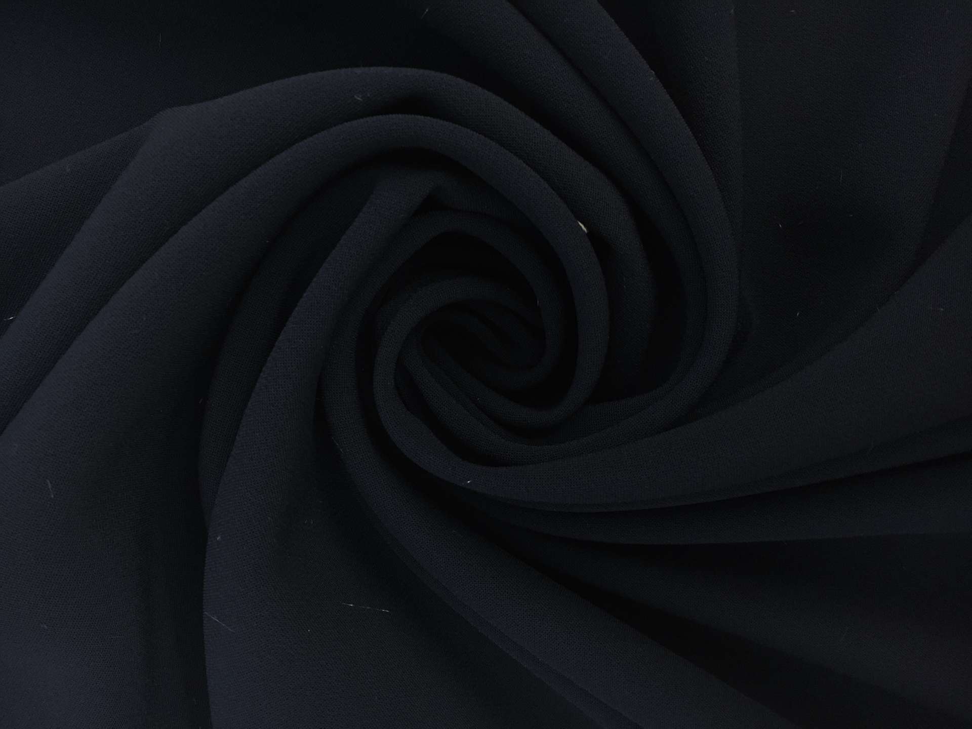 Polyester Stretch Crepe in Midnight Navy