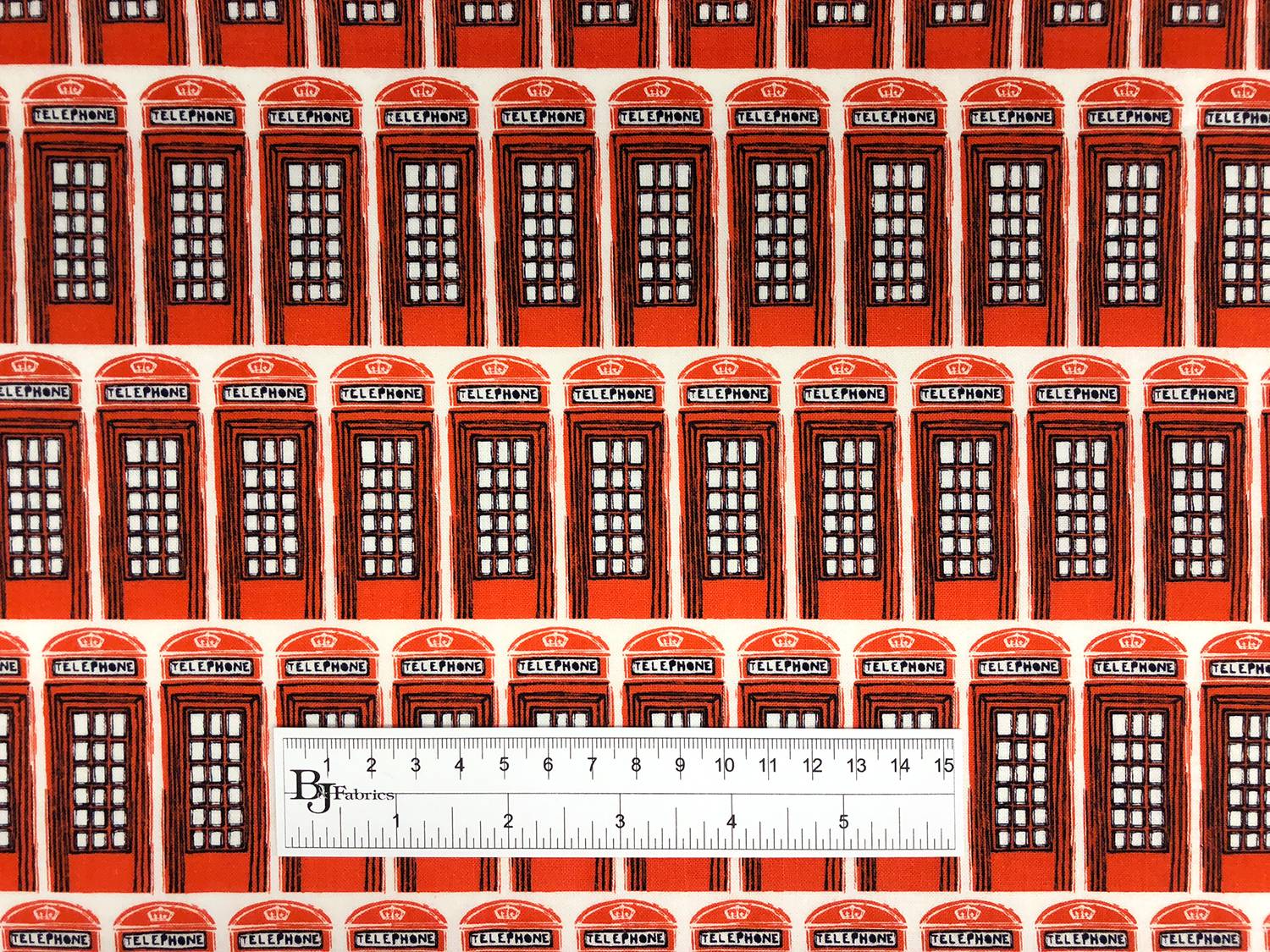 Cotton Broadcloth London Booths Print3