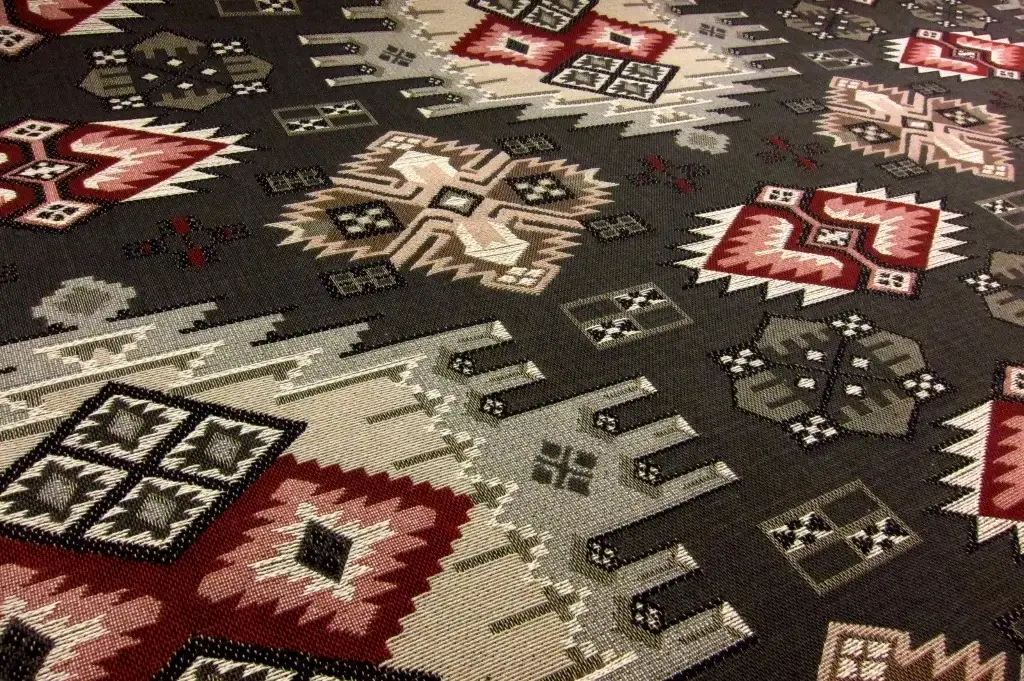 Cotton Blend Upholstery with Woven Native Pattern2