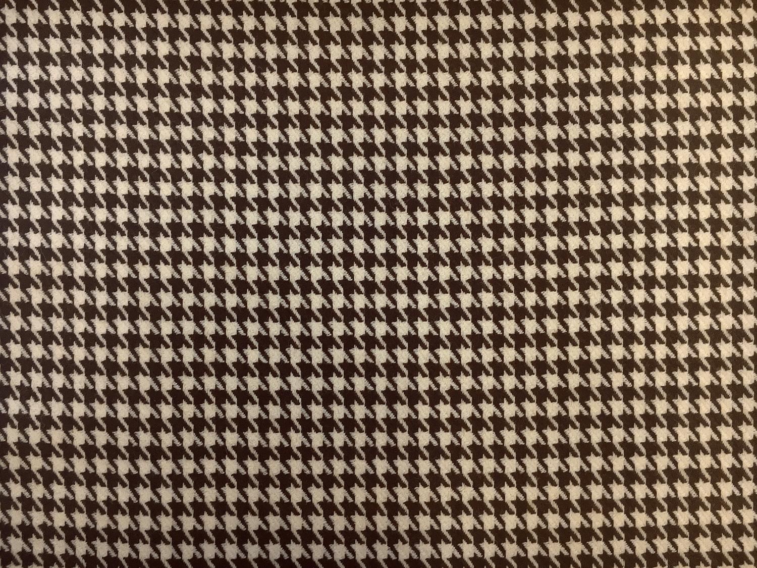 Italian Virgin Wool Houndstooth in Marrone0