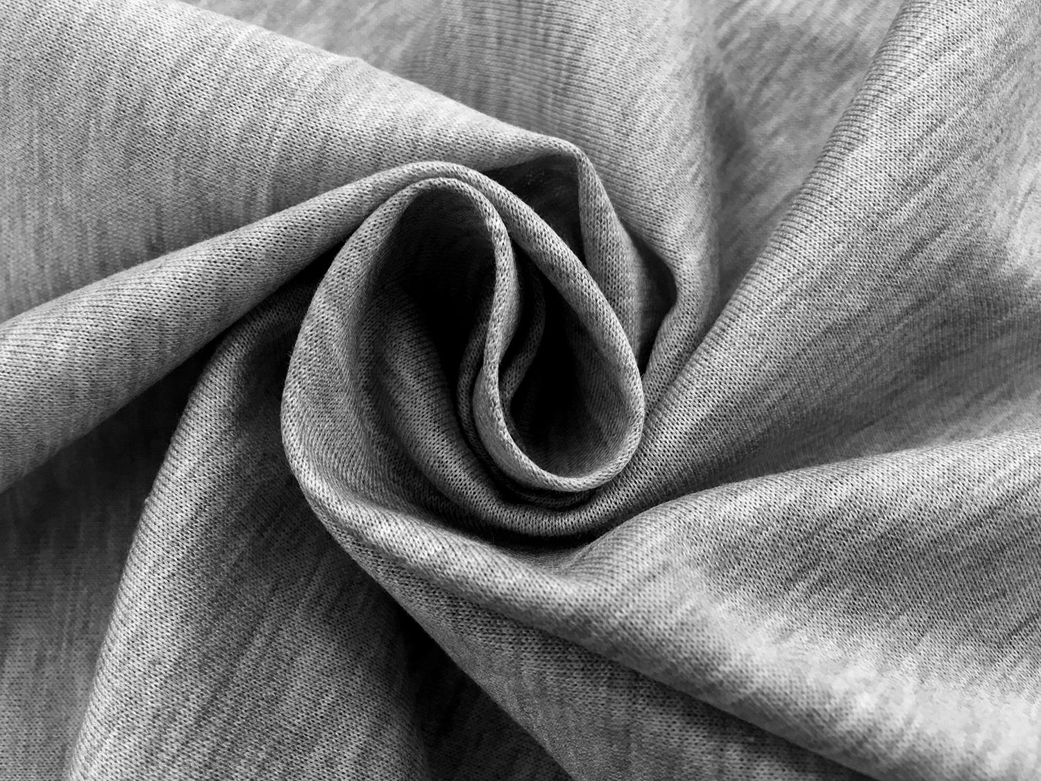 Italian Cotton Jersey in Heather Grey1