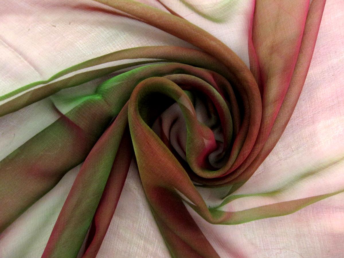 Iridescent Silk Chiffon0