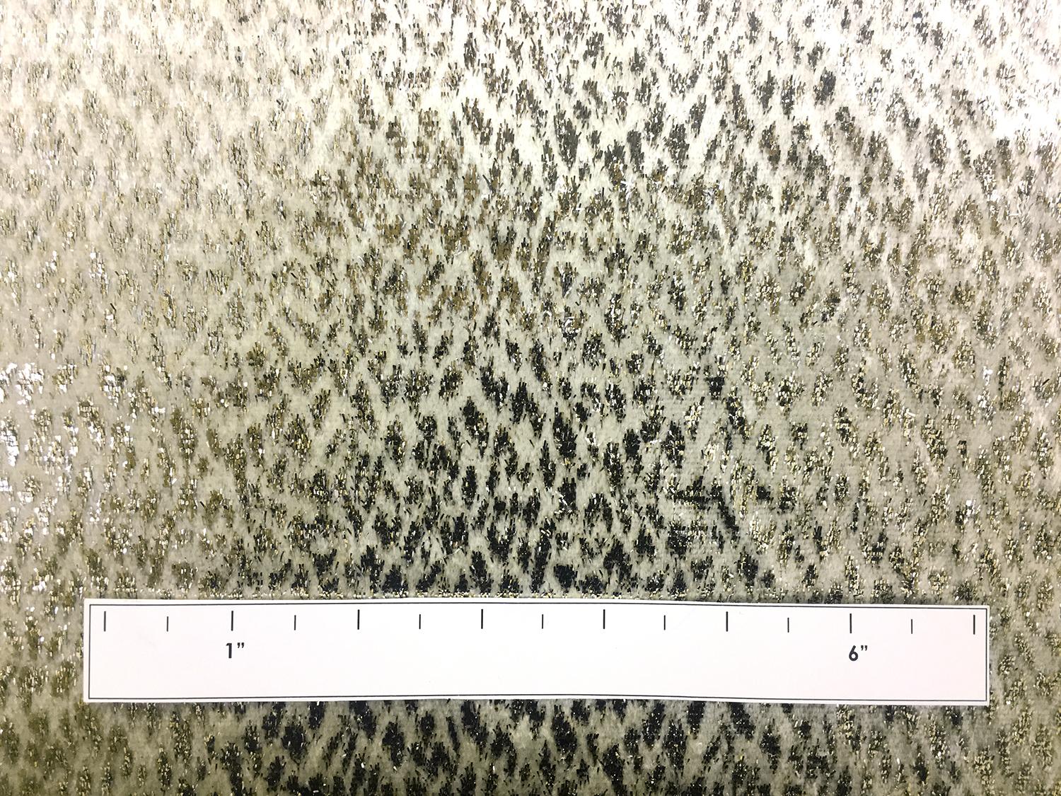 Silk Lurex Panne Velvet With Animal Print in Champagne1
