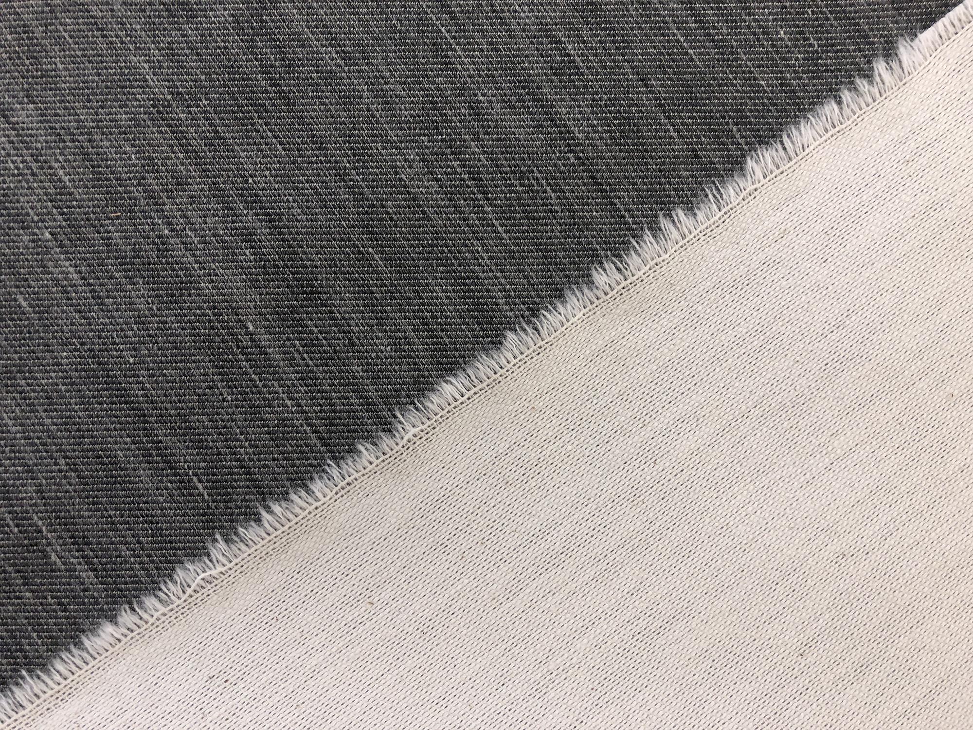 Doubleface Stretch Cotton Twill in Medium Heather Grey0