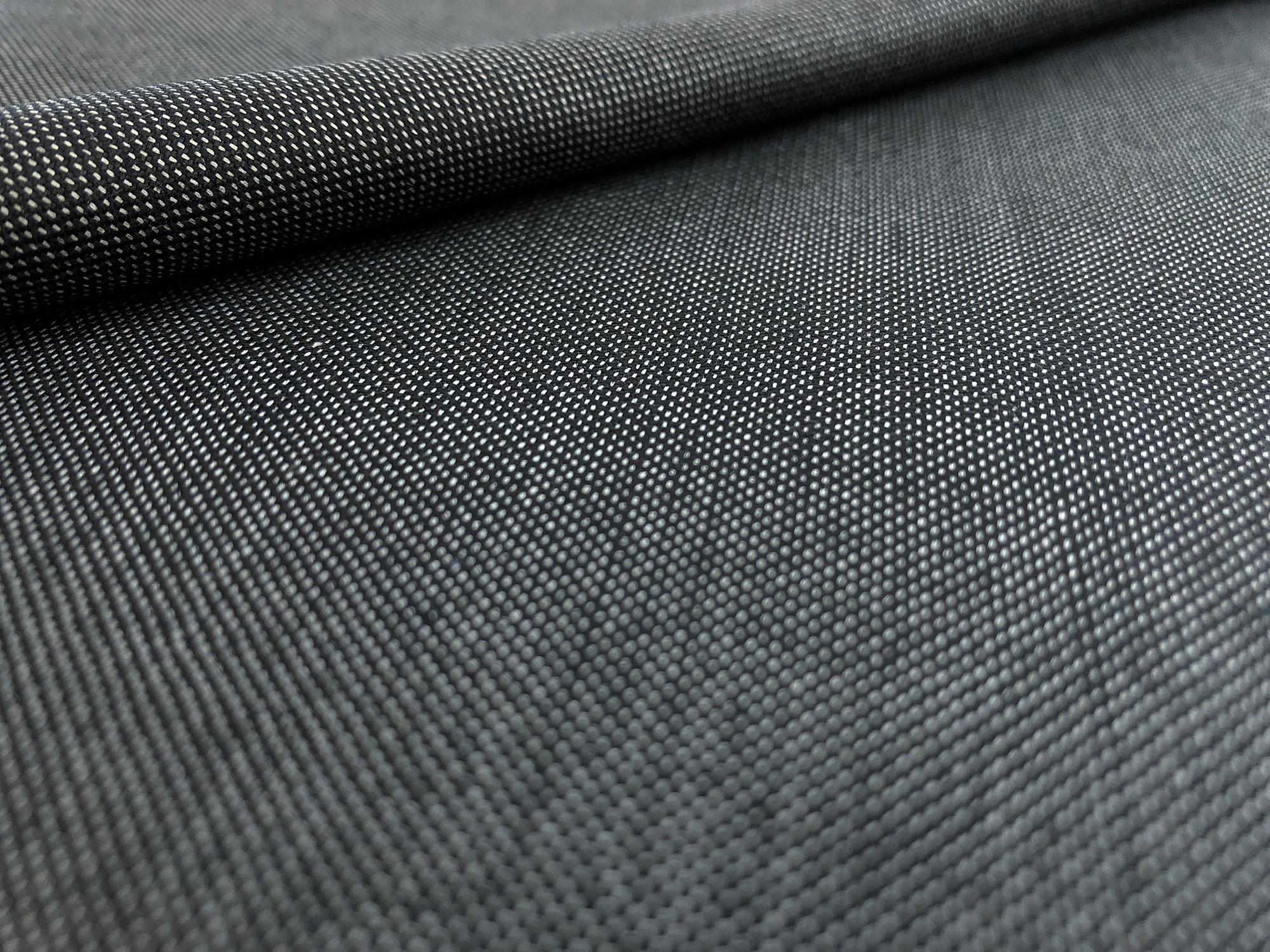 Wool Silk Blend Sharkskin Suiting in Gunmetal0