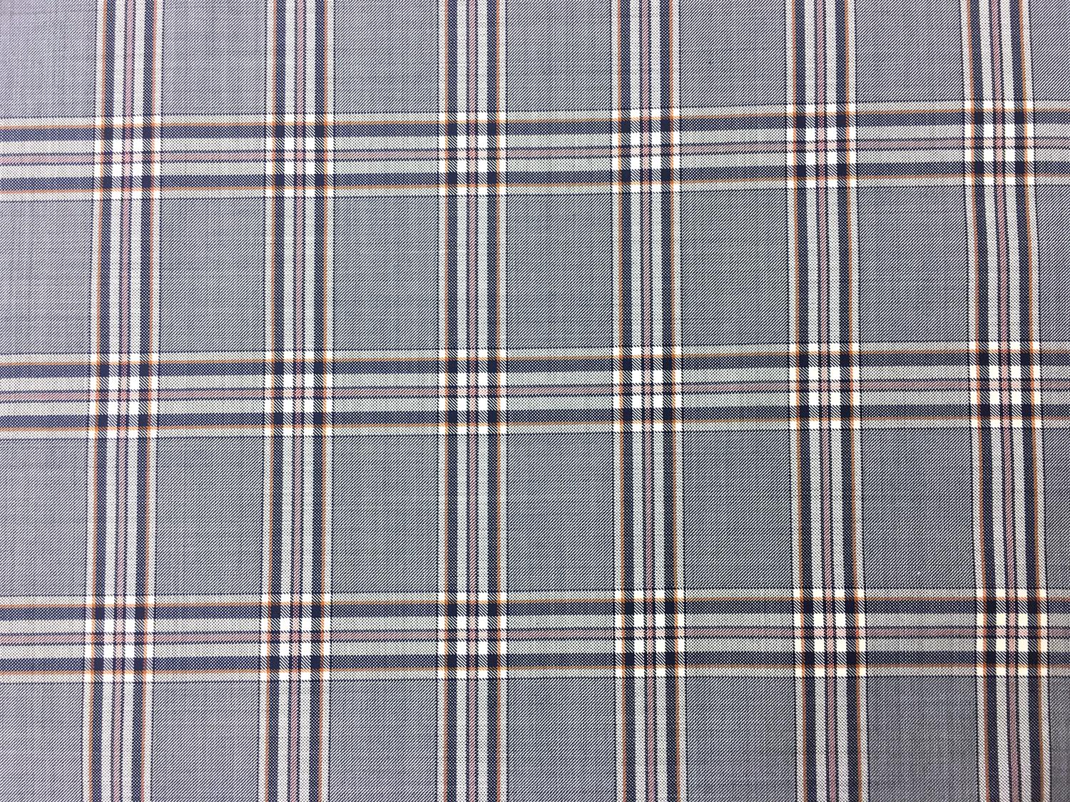 Italian Super 120s Virgin Wool Plaid0