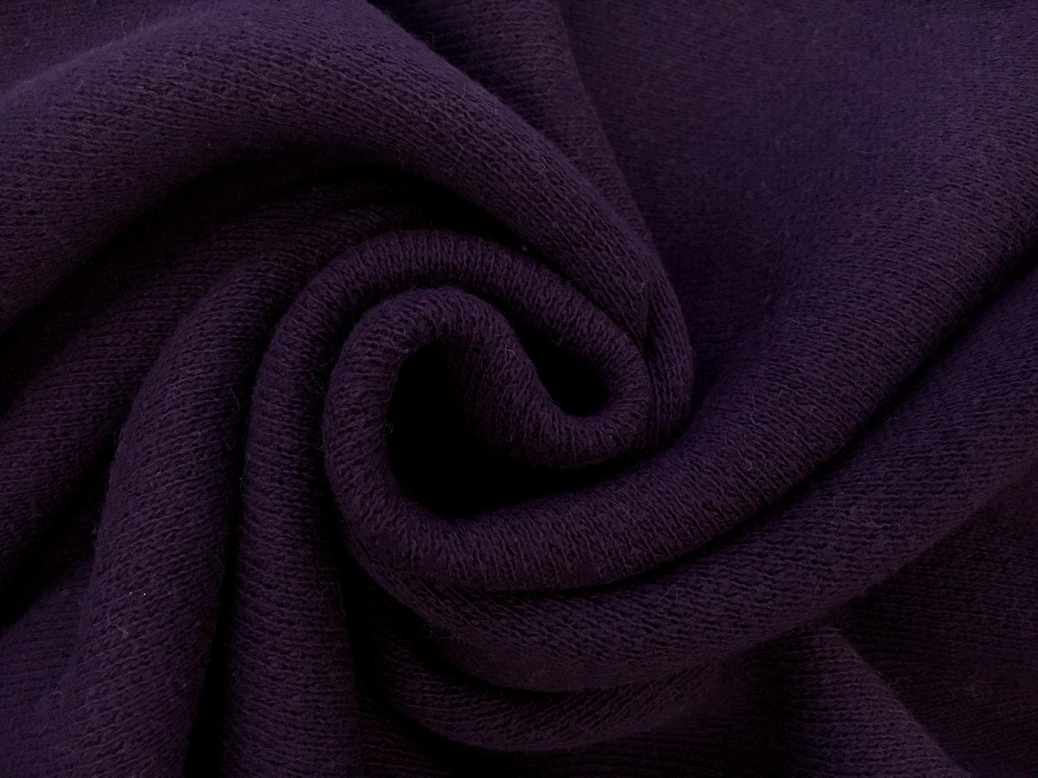 Large Loop Cotton French Terry Knit in Plum1