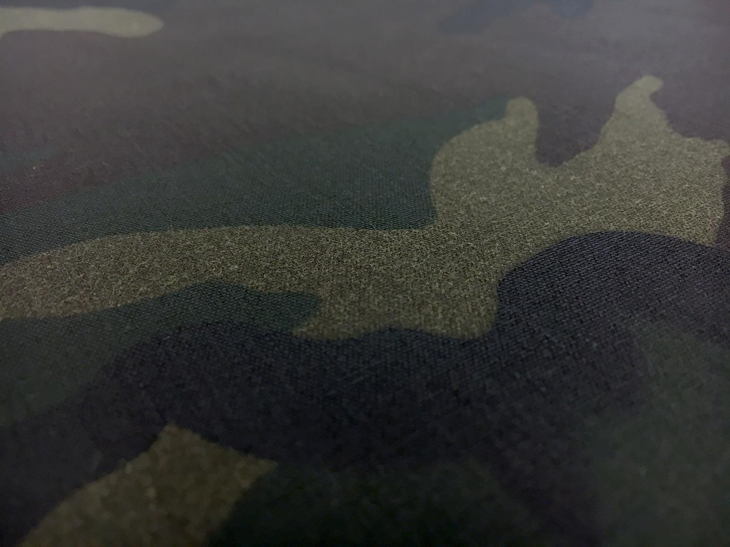 Cotton Wax Cloth in Woodland Camouflage 1