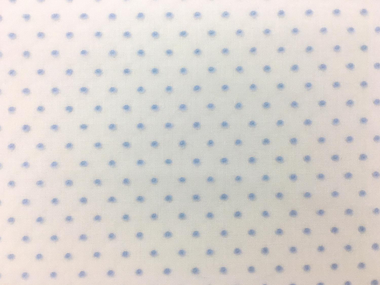 Cotton Swiss Dot in White and Powder Blue1