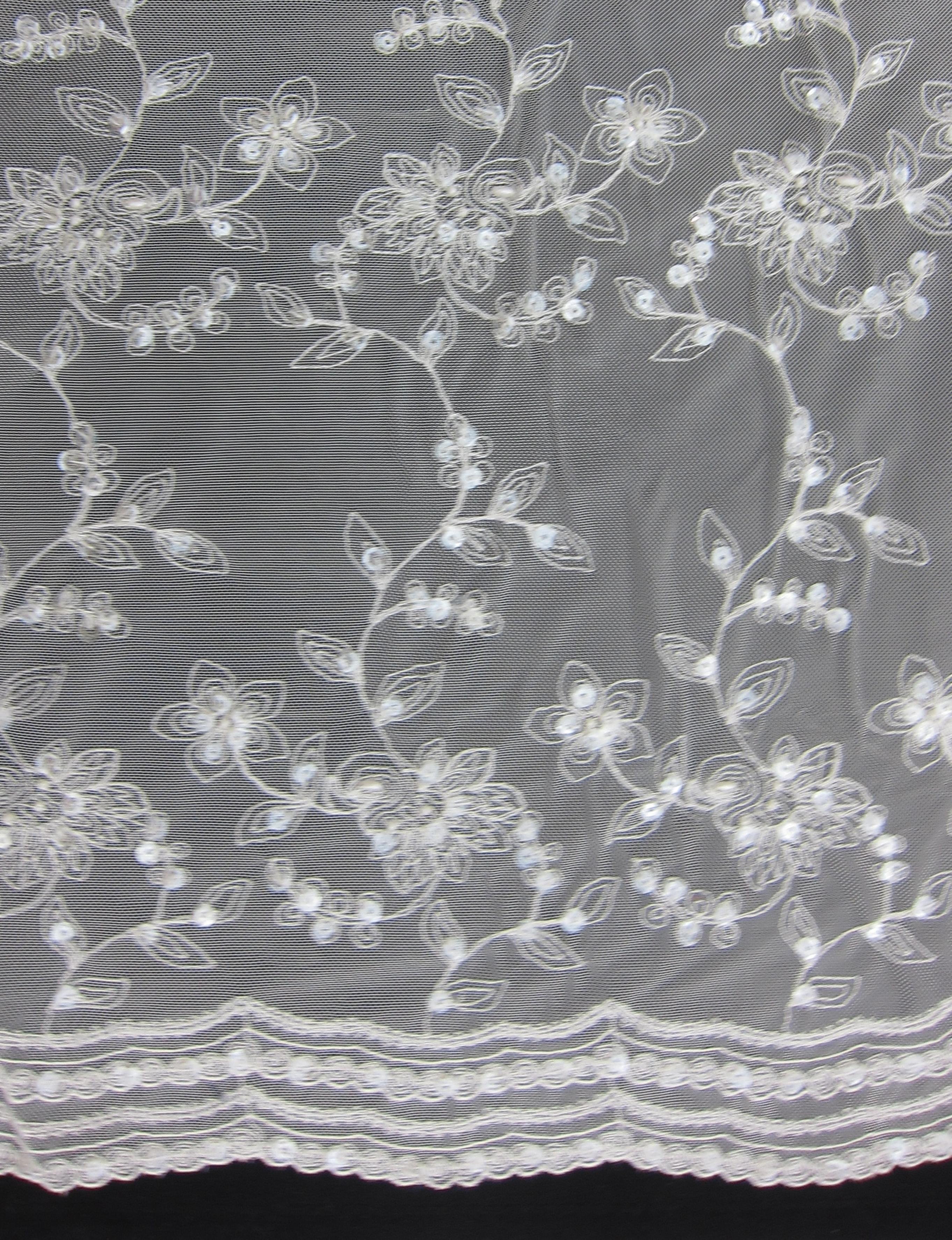 Embroidered Illusion with Hand Sewn Sequins0