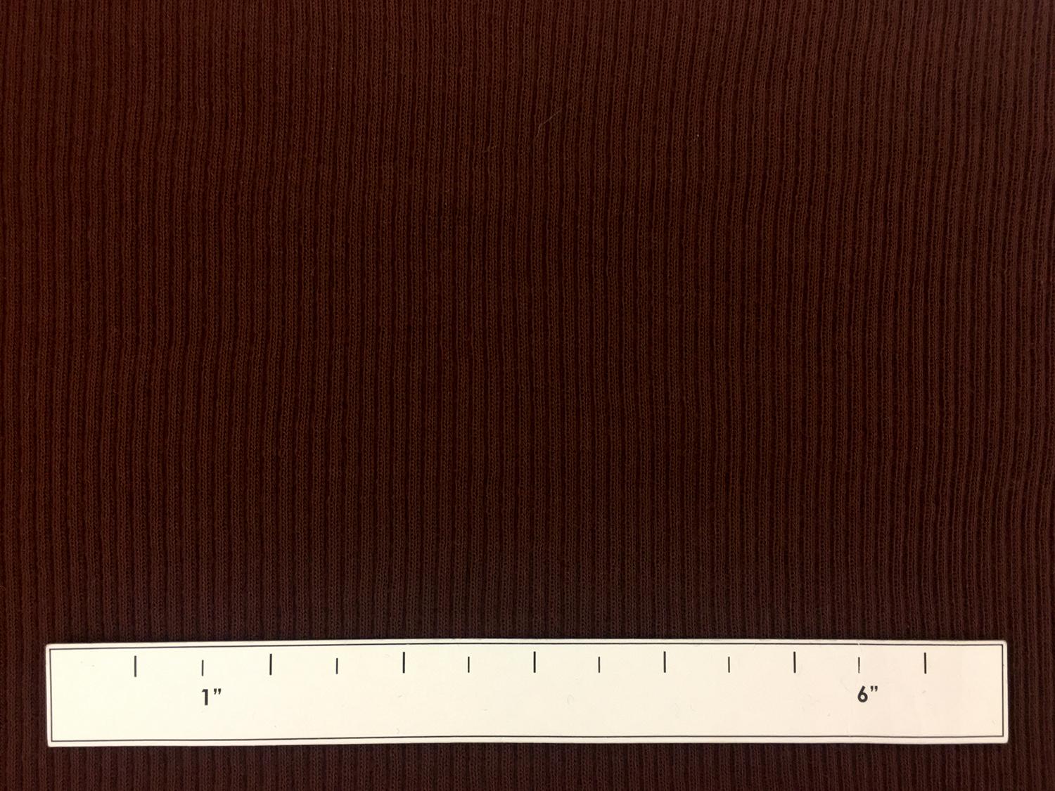 Virgin Wool Rib Knit in Burnt Umber1