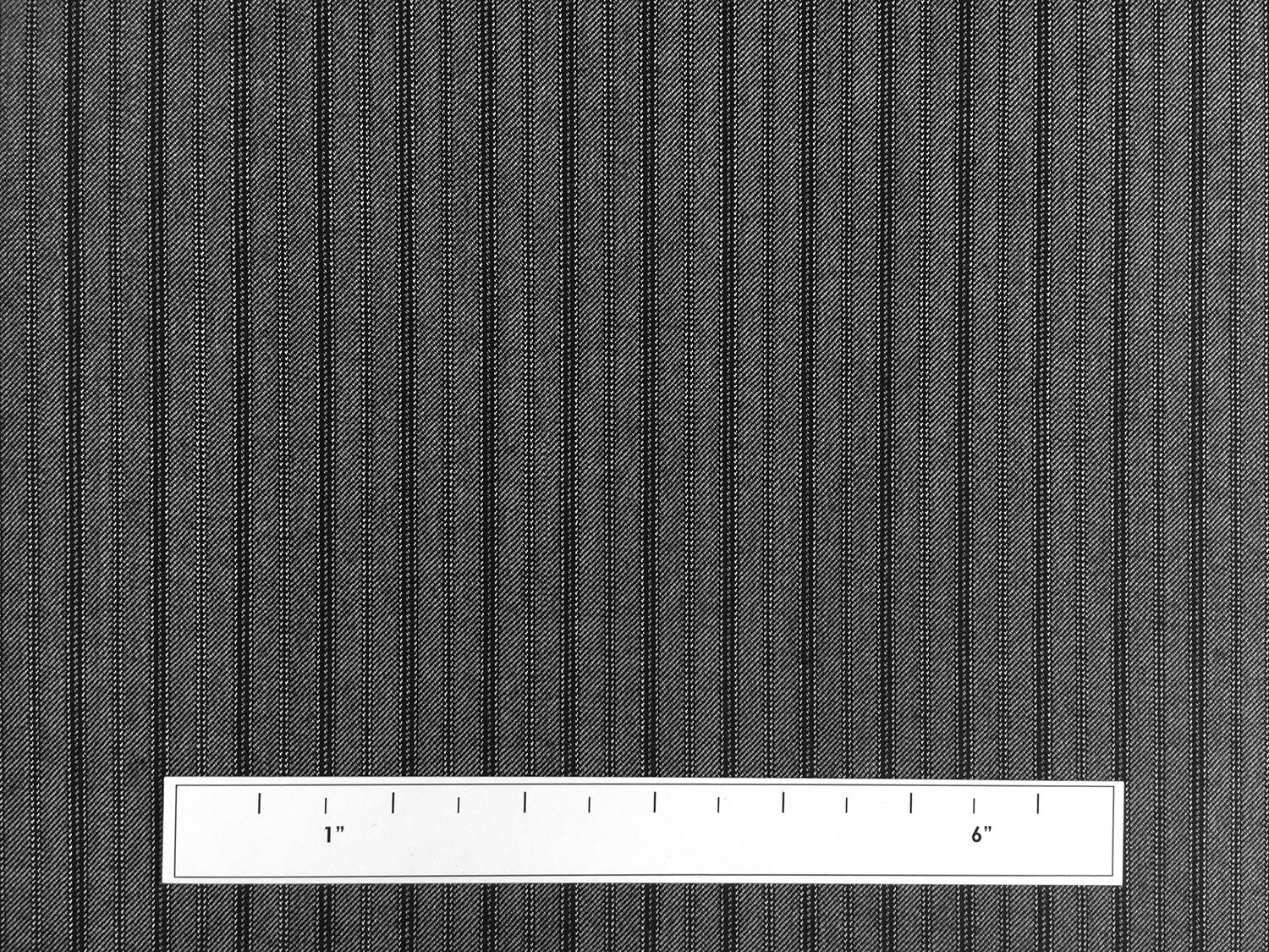 Italian Virgin Wool Tasmania Super 100s Morning Stripe in Grey2