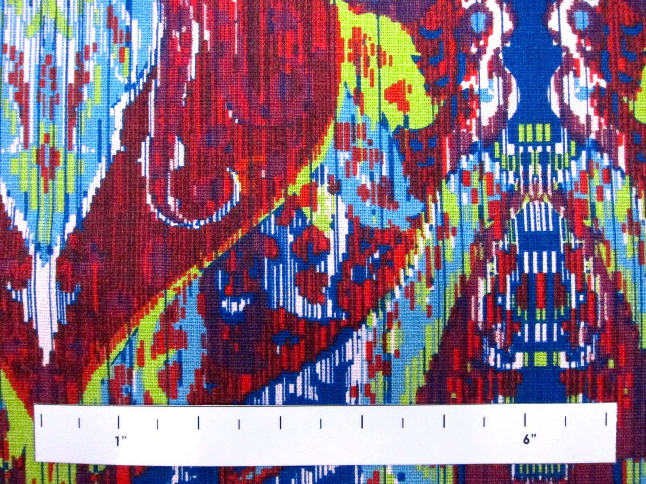 Linen Upholstery Ikat Deco Print1