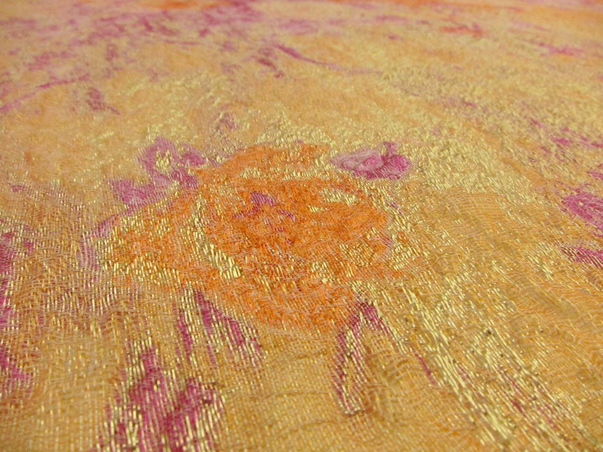 Metallic Silk Blend Organza Cloqué1