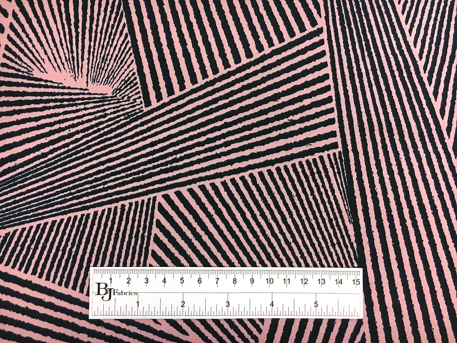 Poly Spandex Jersey Print in Navy and Pink3