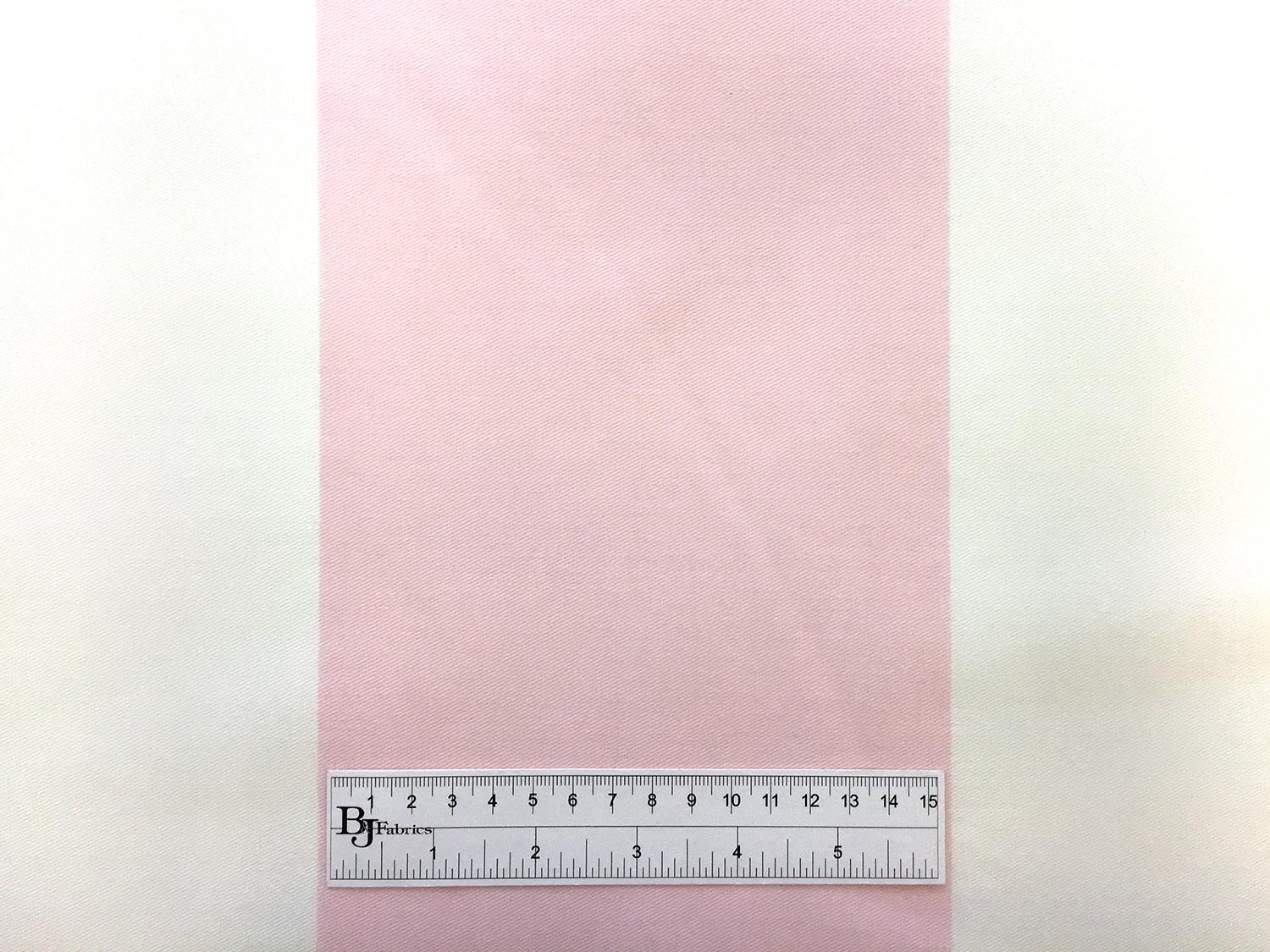 Upholstery Cotton Twill 6" Stripe in White and Pink3