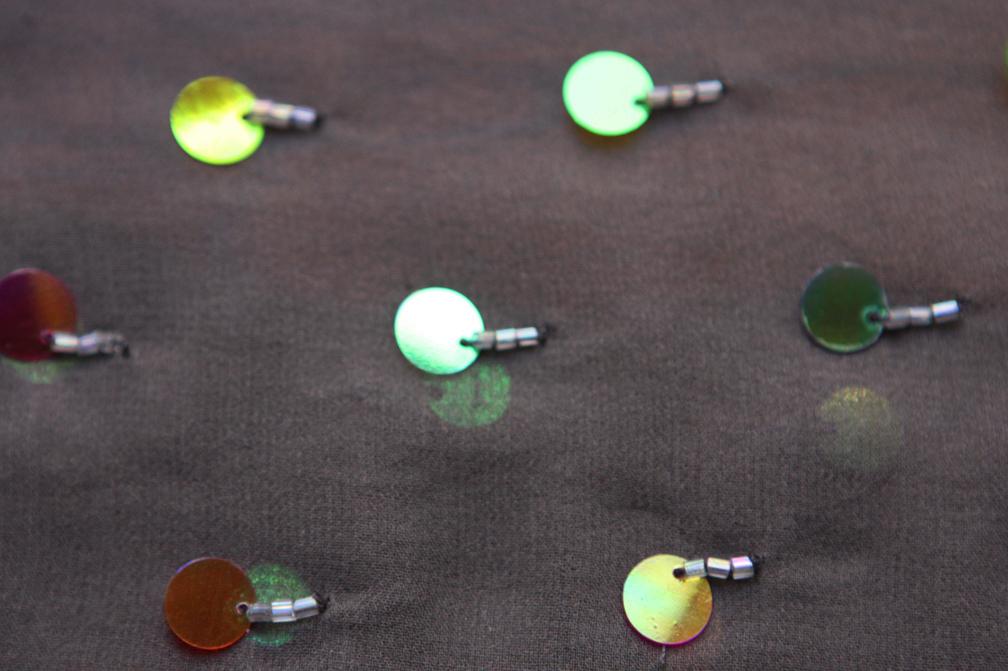 Paillettes on Silk Chiffon2
