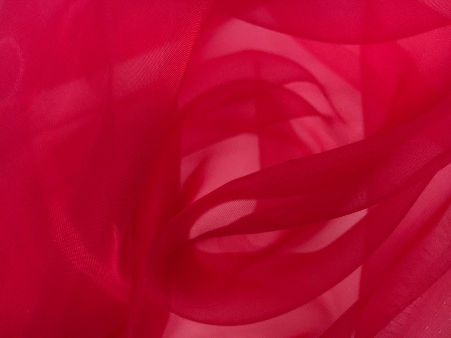 Japanese Polyester Extra Fine Organza in Scarlet0