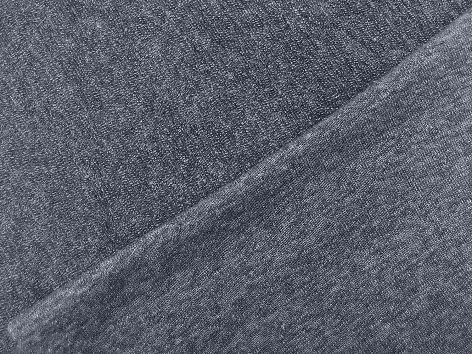 Japanese Cotton Blend Terry Knit in Heather Blue 1