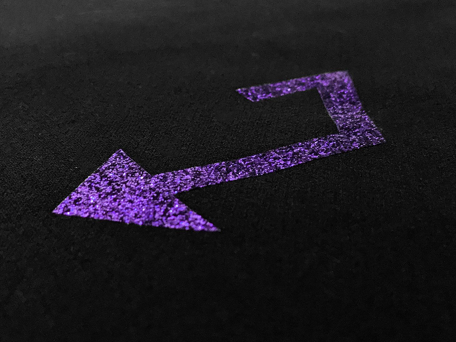 Heat Transfer Polyester Glitter Adhesive in Purple3