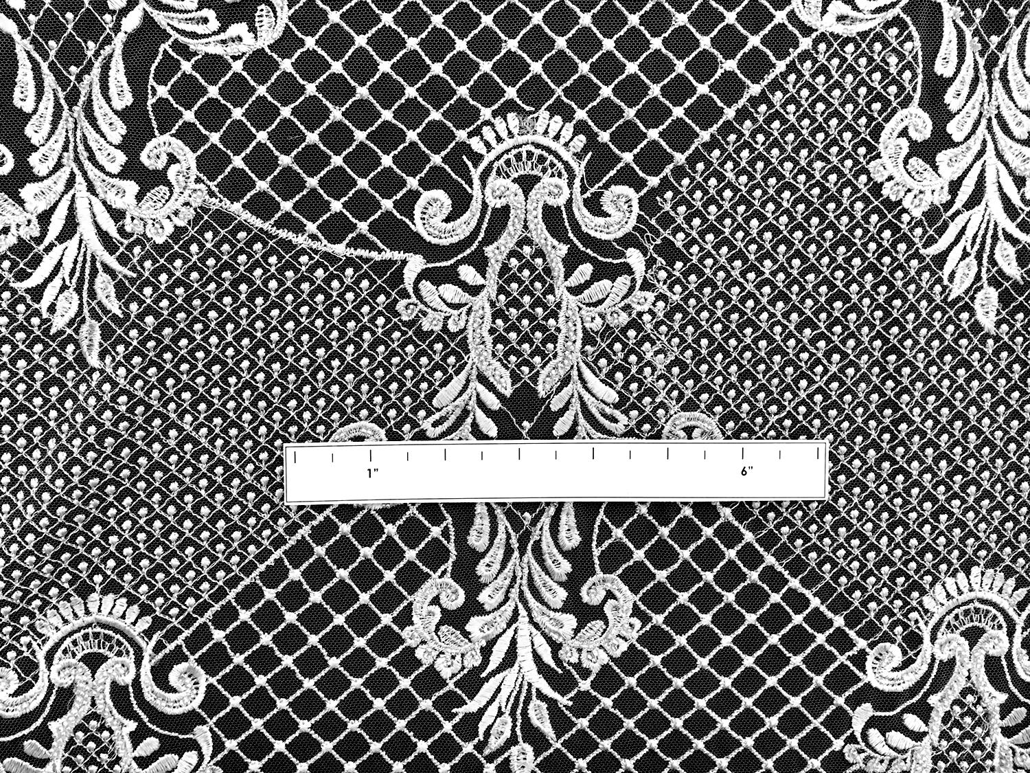 Beaded and Embroidered Tulle in Ivory1