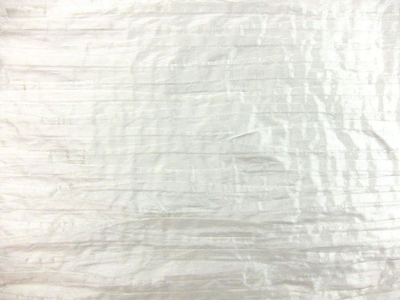 Metallic Tucked Silk Shantung0