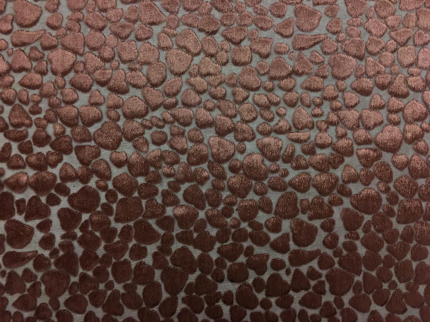 Poly Rayon Burnout Velvet With Dots0