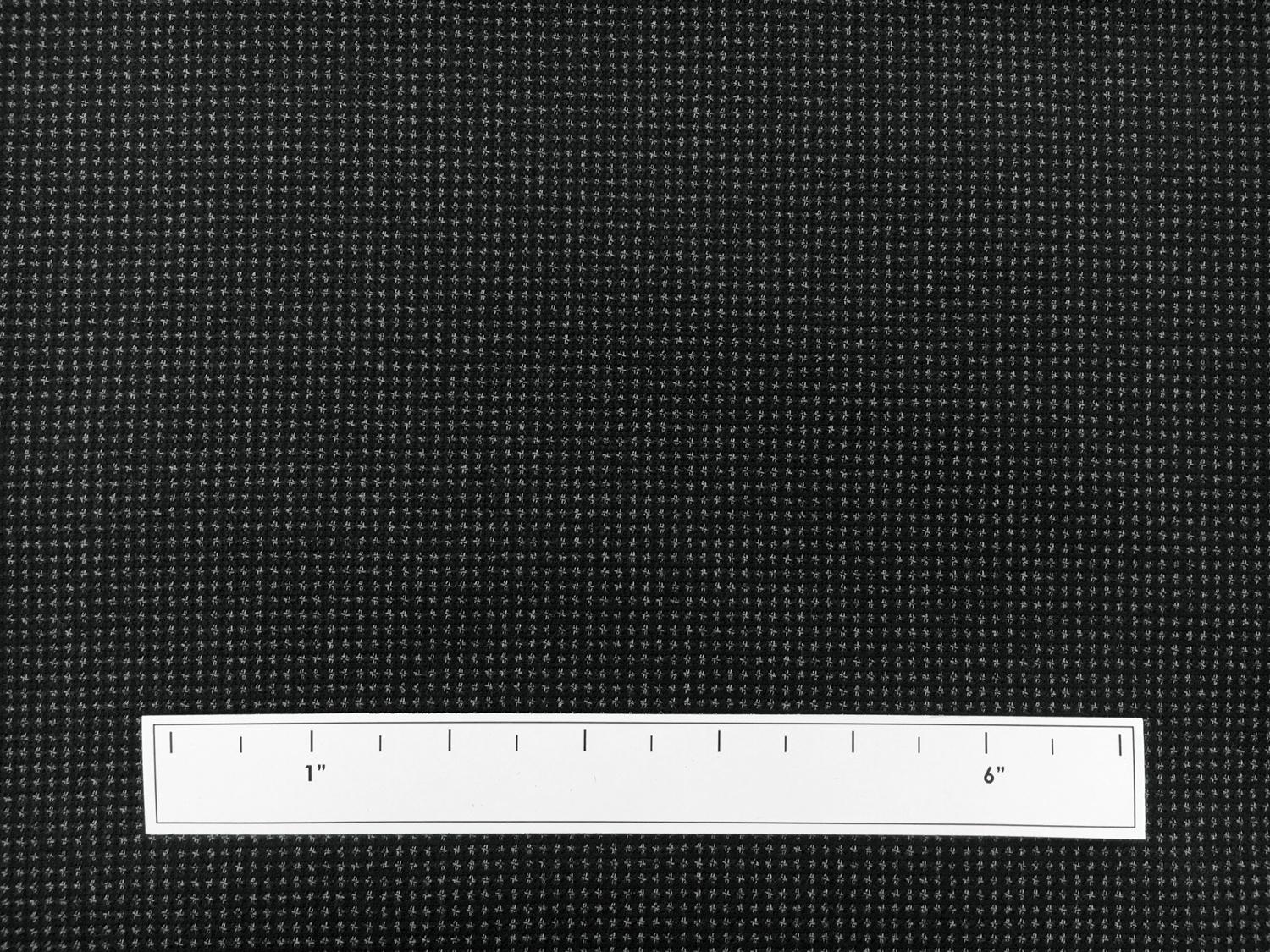 Italian Wool Cotton Blend Novelty Suiting in Black1