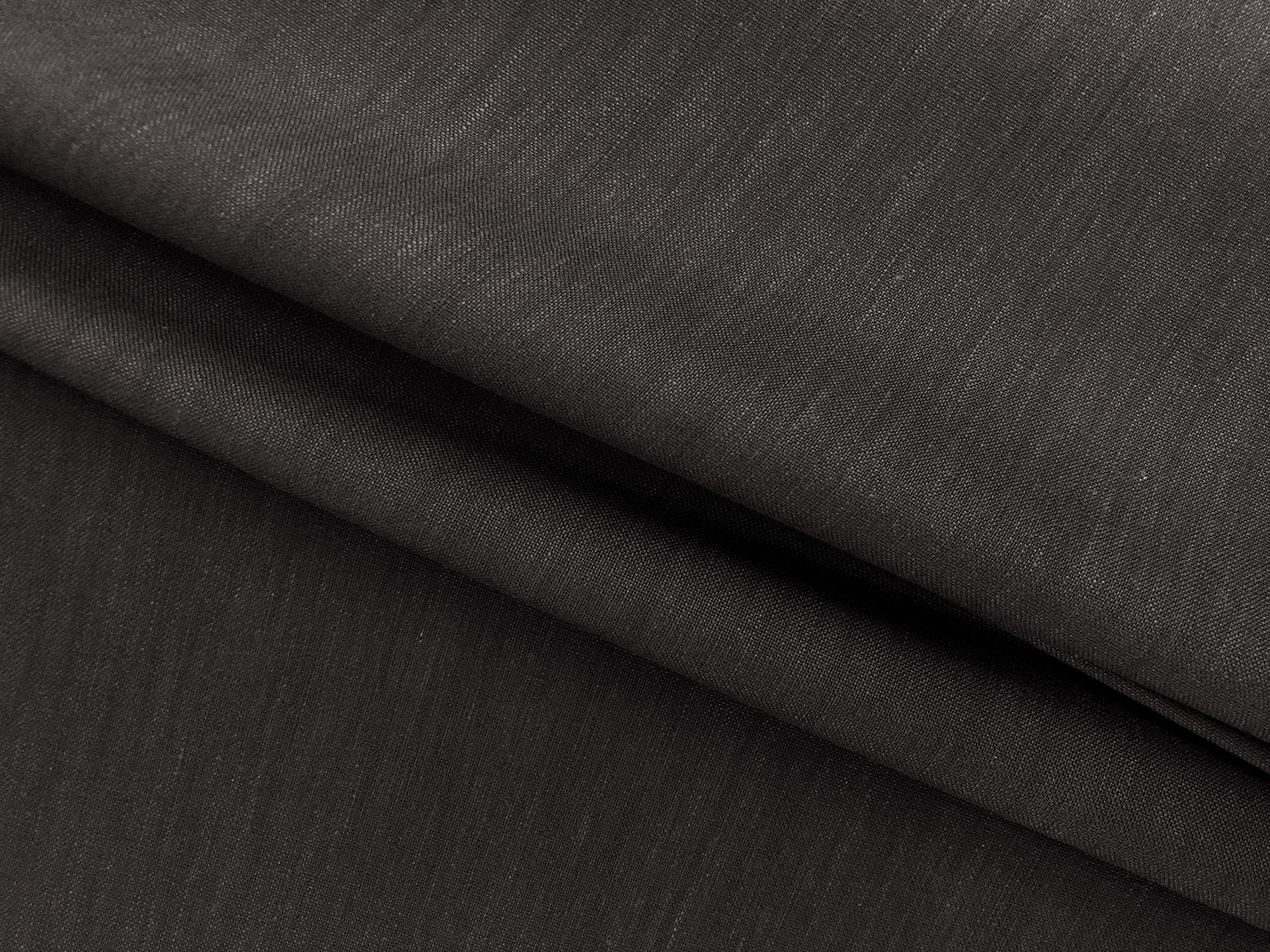 Stretch Linen Rayon Blend in Black2