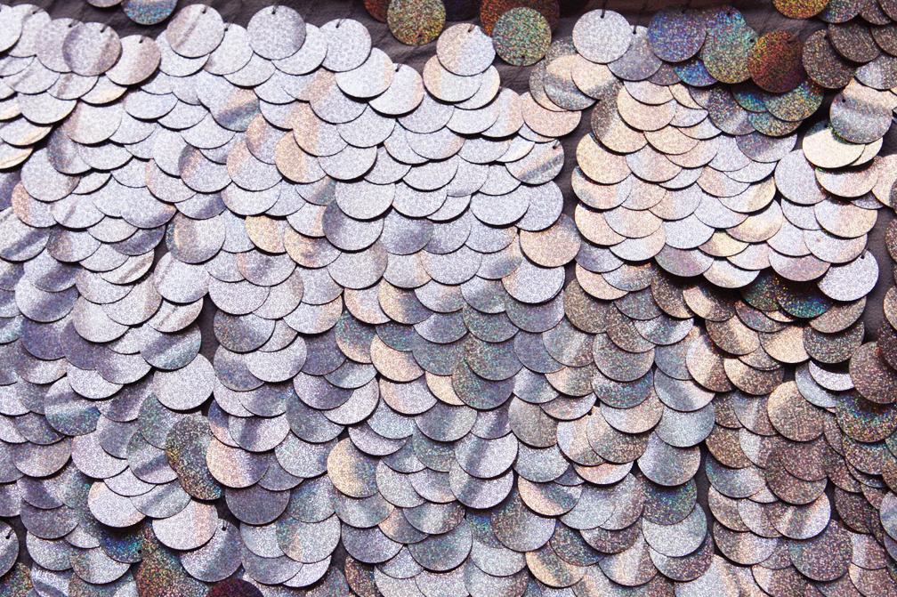 Paillettes on Silk Chiffon1